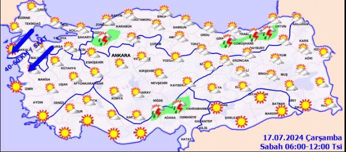 Kars ve Ardahan çevreleri için sağanak uyarısı 37